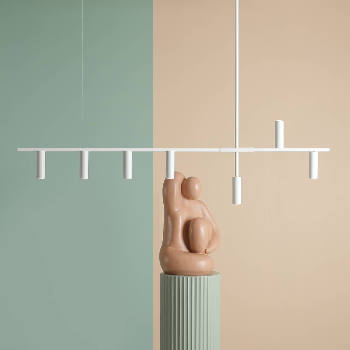 TREVO 7 ALL WHITE 1104T Designerska lampa wisząca- ALDEX - obrazek 3