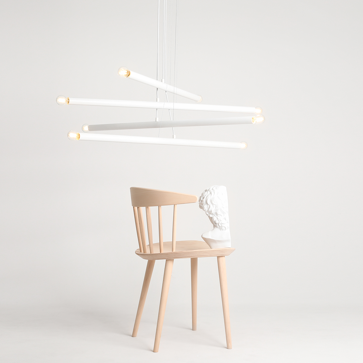 TUBO 8 WHITE 1072P Designerska lampa wisząca- ALDEX - obrazek 4