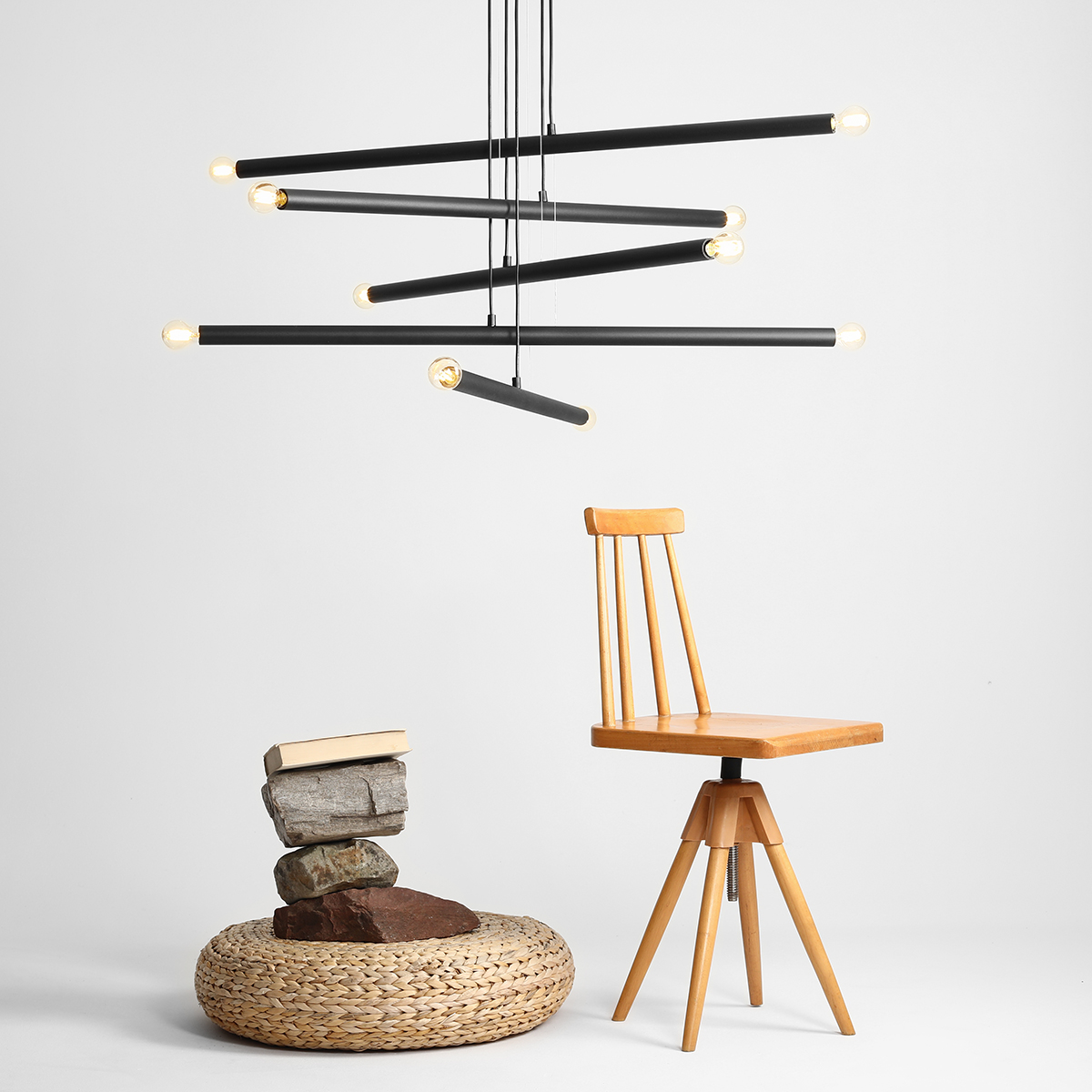 TUBO 10 BLACK 1072M1 Designerska lampa wisząca- ALDEX - obrazek 4