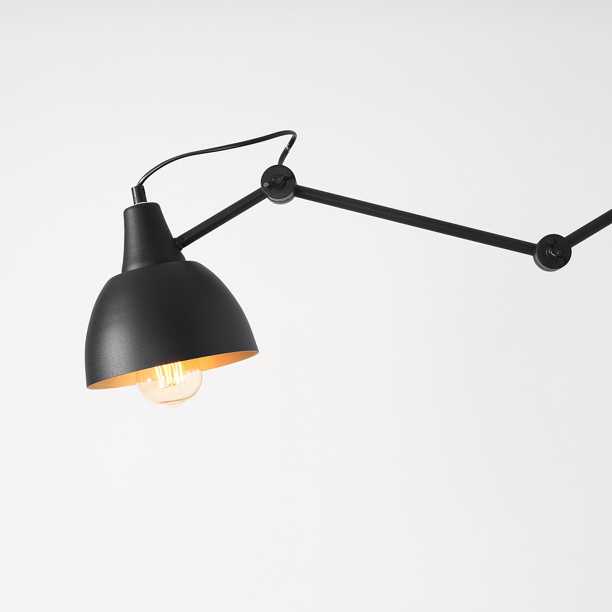 AIDA WALL LONG BLACK GOLD 843C1 Designerski kinkiet - ALDEX - obrazek 2