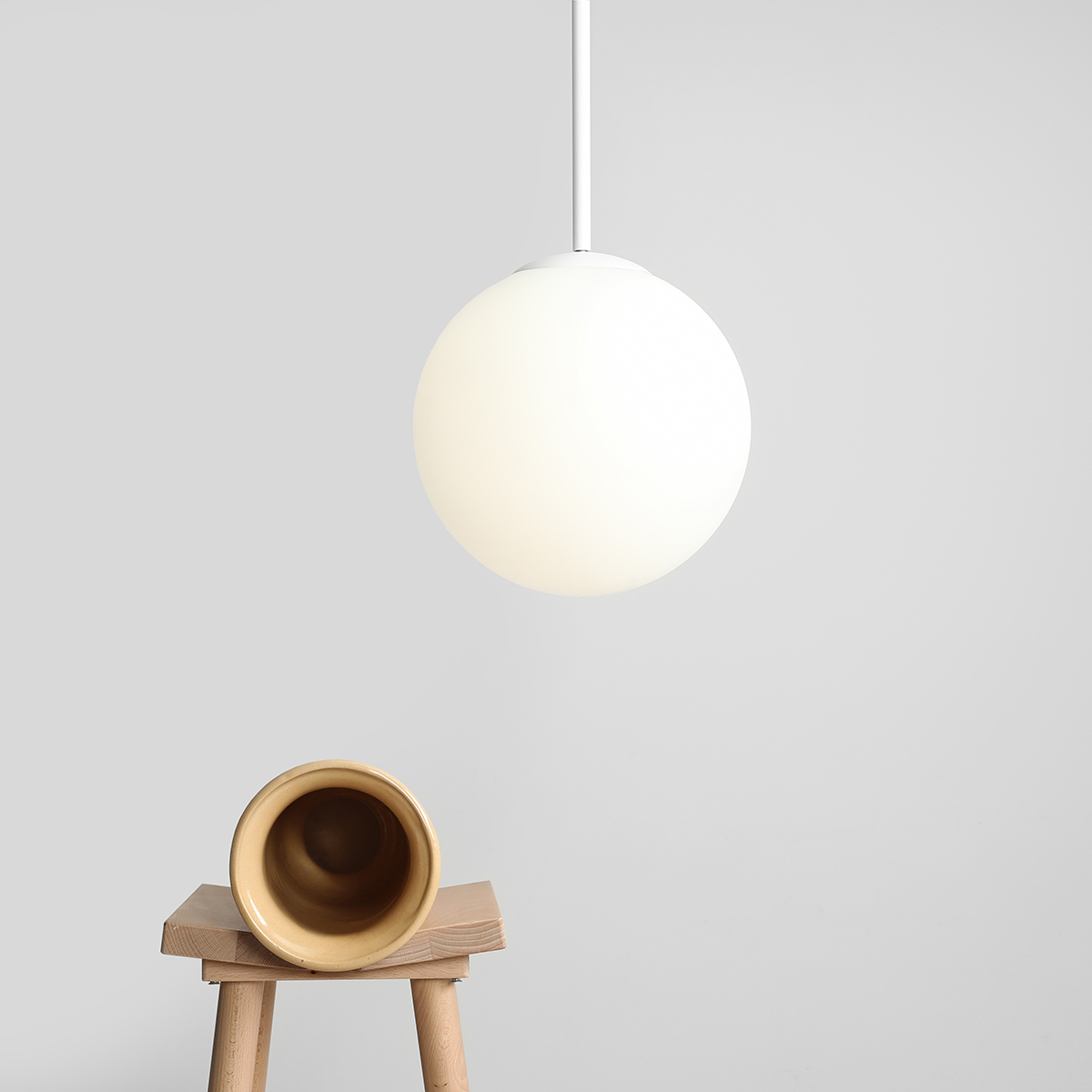 BOSSO MEDIUM 30 WHITE 1087G Minimalistyczna lampa wisząca- ALDEX - obrazek 3