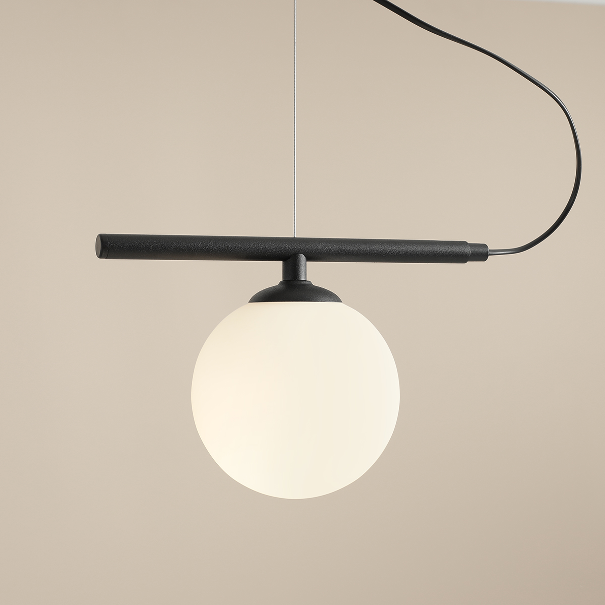 BERYL GLASS BLACK 1006G1 Minimalistyczna lampa wisząca- ALDEX - obrazek 2