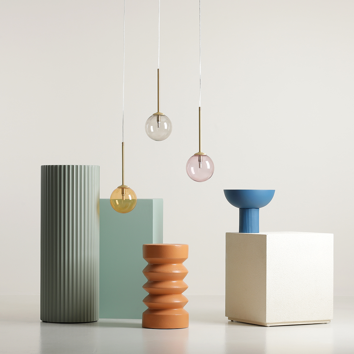 BOSSO MINI 14 MULTICOLOUR (DUSTY ROSE) 1119XXS40_BR Efektowna lampa wisząca- ALDEX - obrazek 4