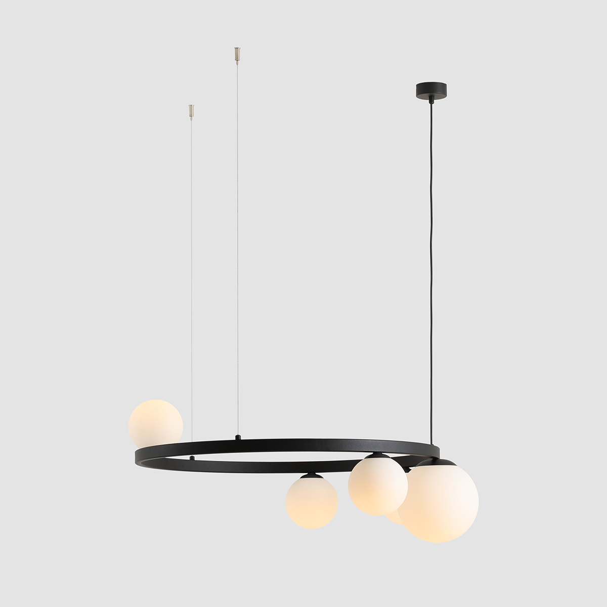 GARDA 5 RING BLACK 1099F1_R Stylowa lampa wisząca- ALDEX