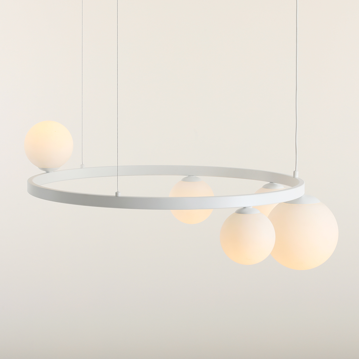 GARDA 5 RING WHITE 1099F_R Stylowa lampa wisząca- ALDEX - obrazek 3