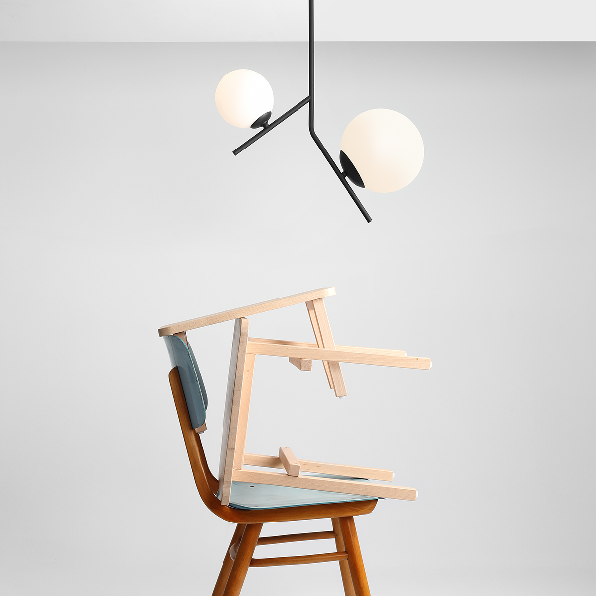 GALLIA 2 BLACK 1095PL_H1 Nowoczesny podwójny plafon - ALDEX - obrazek 3