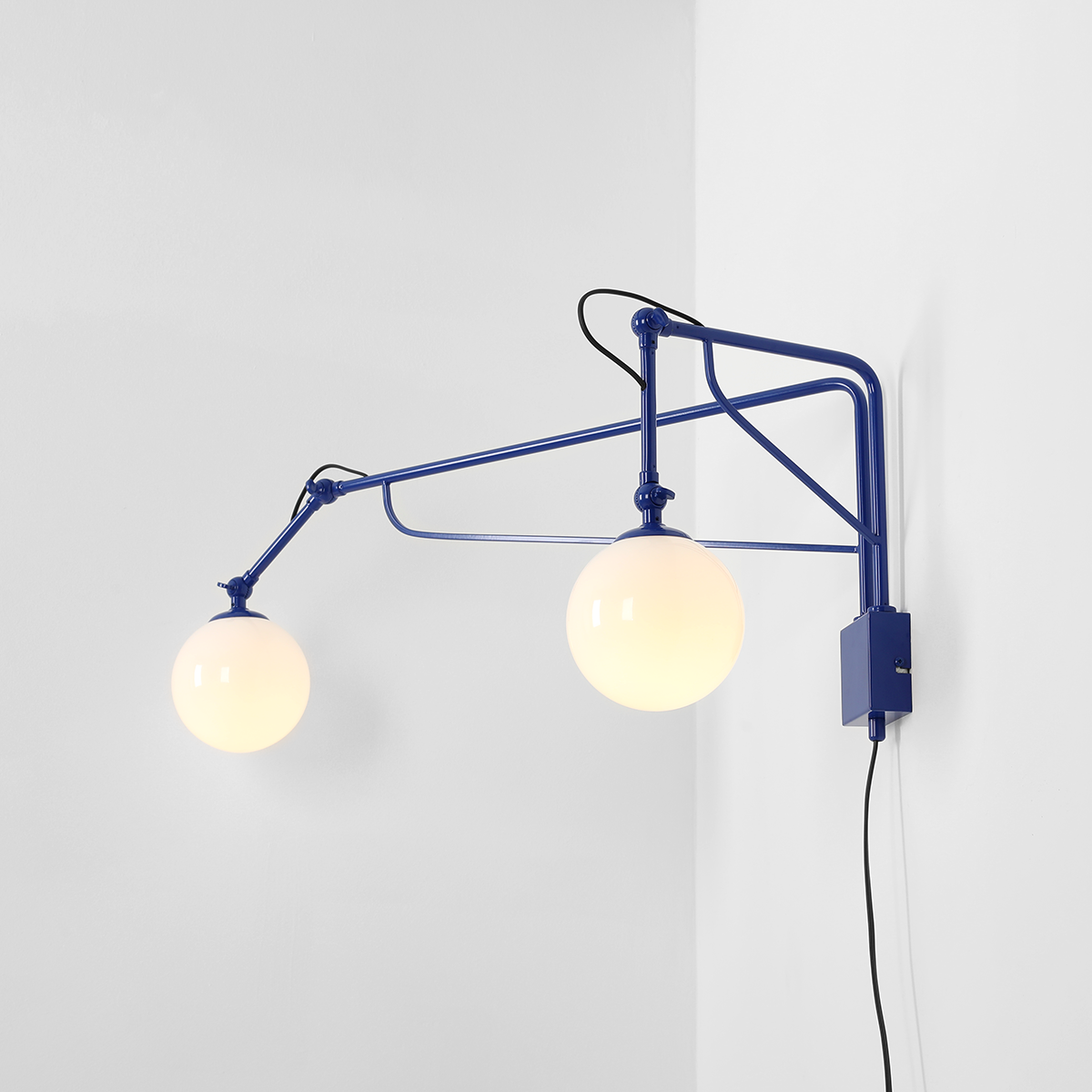 SOHO GLASS WALL 2 COBALT 1105D25 Nowoczesna lampa ścienna - ALDEX - obrazek 3