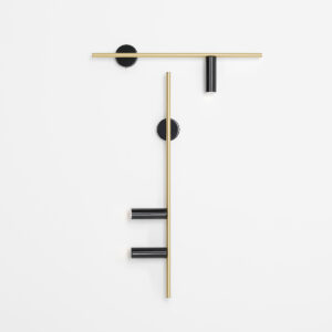 TREVO WALL 2 BLACK BRASS (right) 1083D40_2 Designerski kinkiet - ALDEX