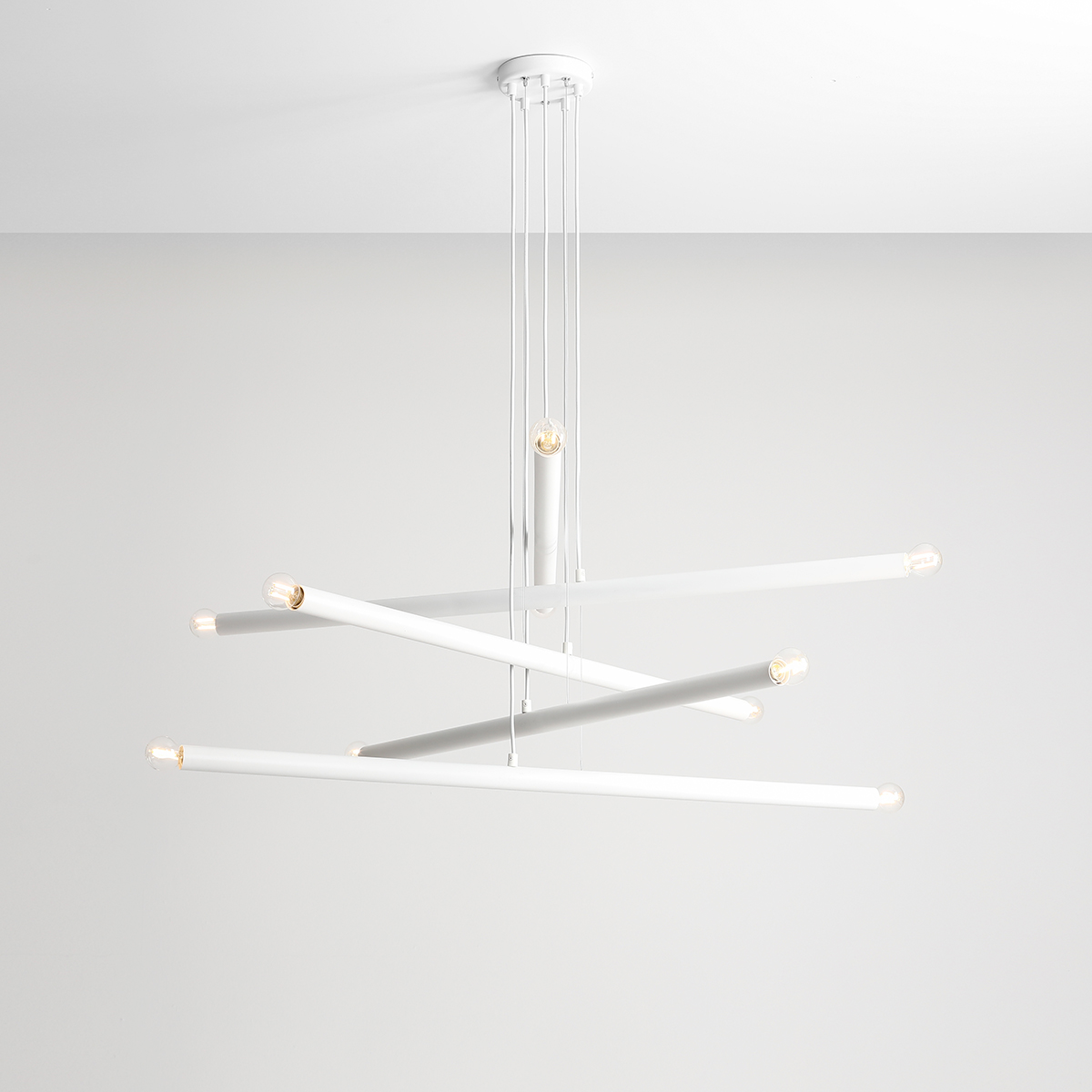 TUBO 10 WHITE 1072M Designerska lampa wisząca- ALDEX