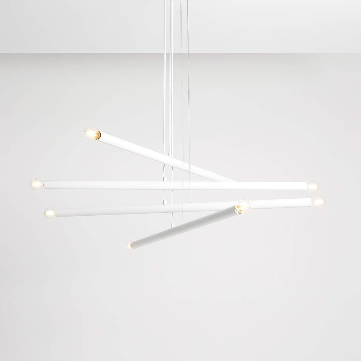 TUBO 8 WHITE 1072P Designerska lampa wisząca- ALDEX