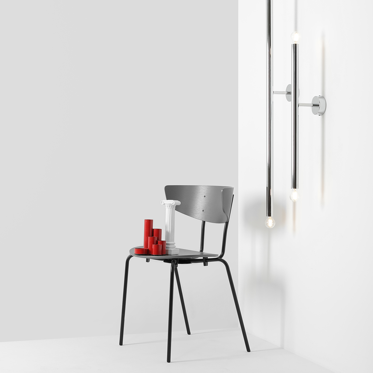 TUBO WALL CHROME L 1072D4_L Designerski kinkiet - ALDEX - obrazek 3