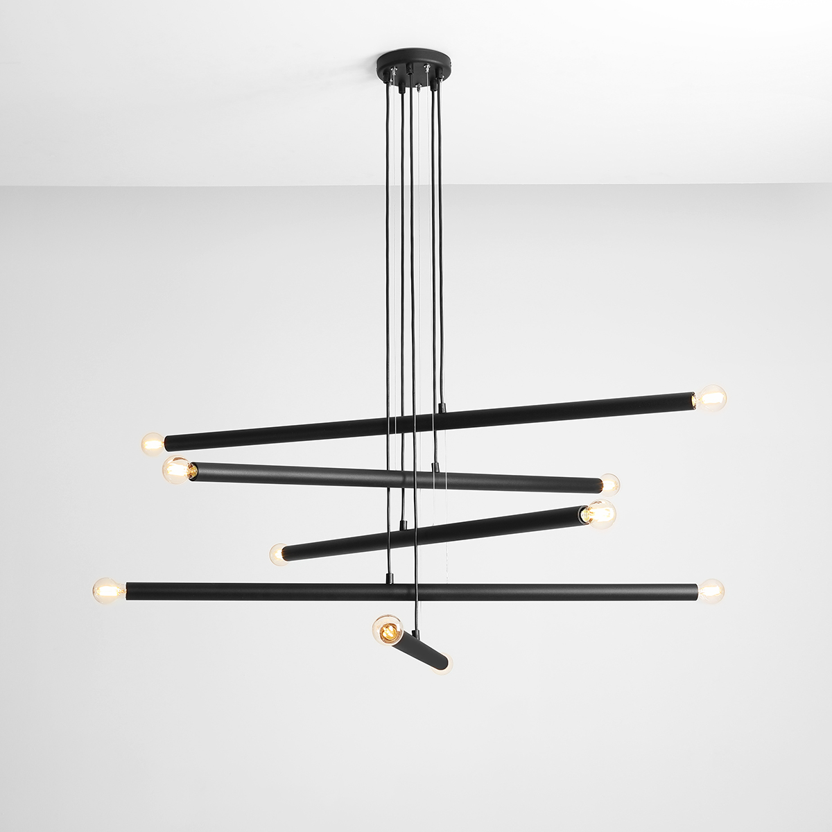 TUBO 10 BLACK 1072M1 Designerska lampa wisząca- ALDEX