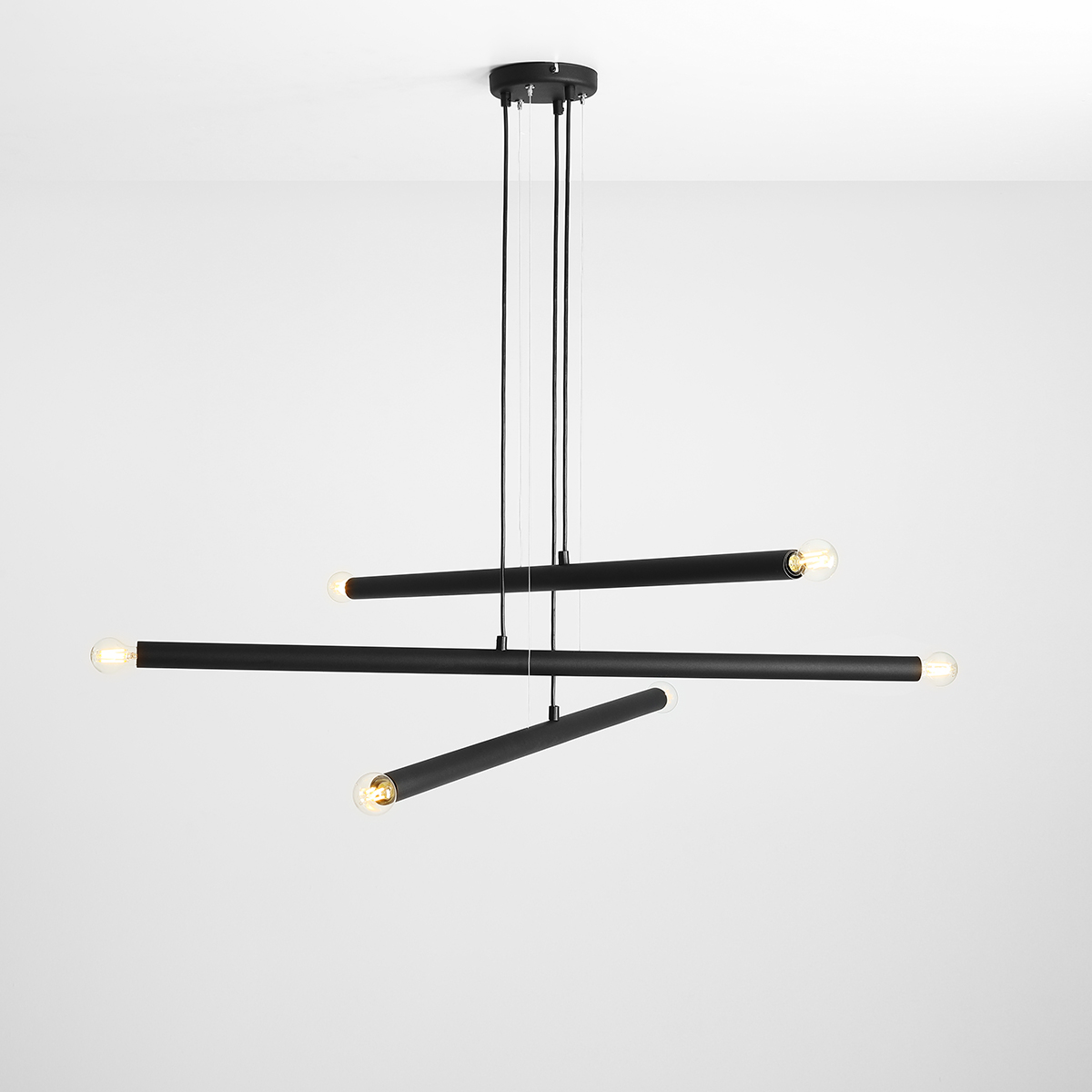 TUBO 6 BLACK 1072K1 Designerska lampa wisząca- ALDEX