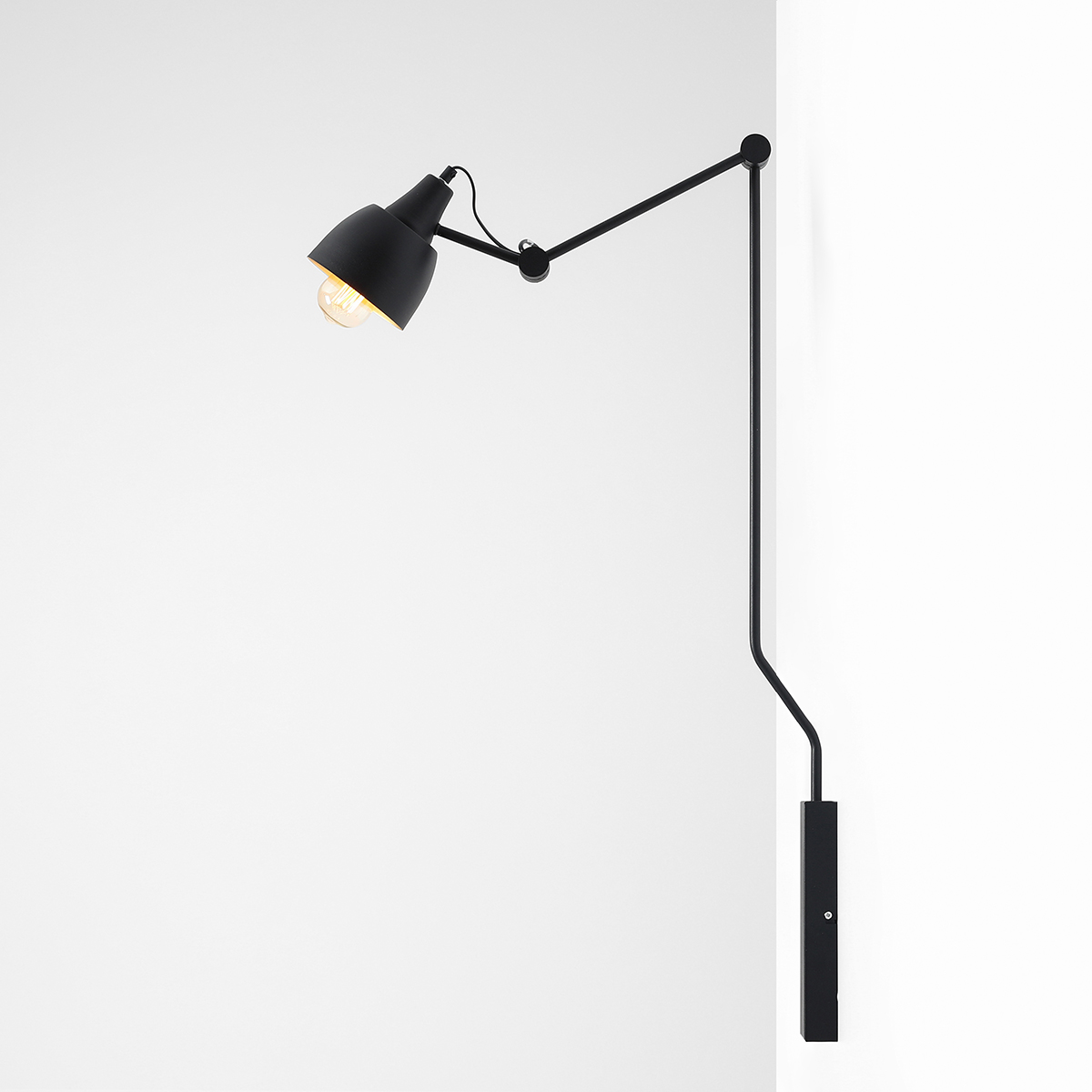 AIDA WALL SHORT BLACK GOLD 843C Designerski kinkiet - ALDEX