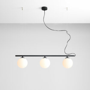 BERYL GLASS 3 BLACK 1006E_1 Nowoczesna lampa wisząca- ALDEX