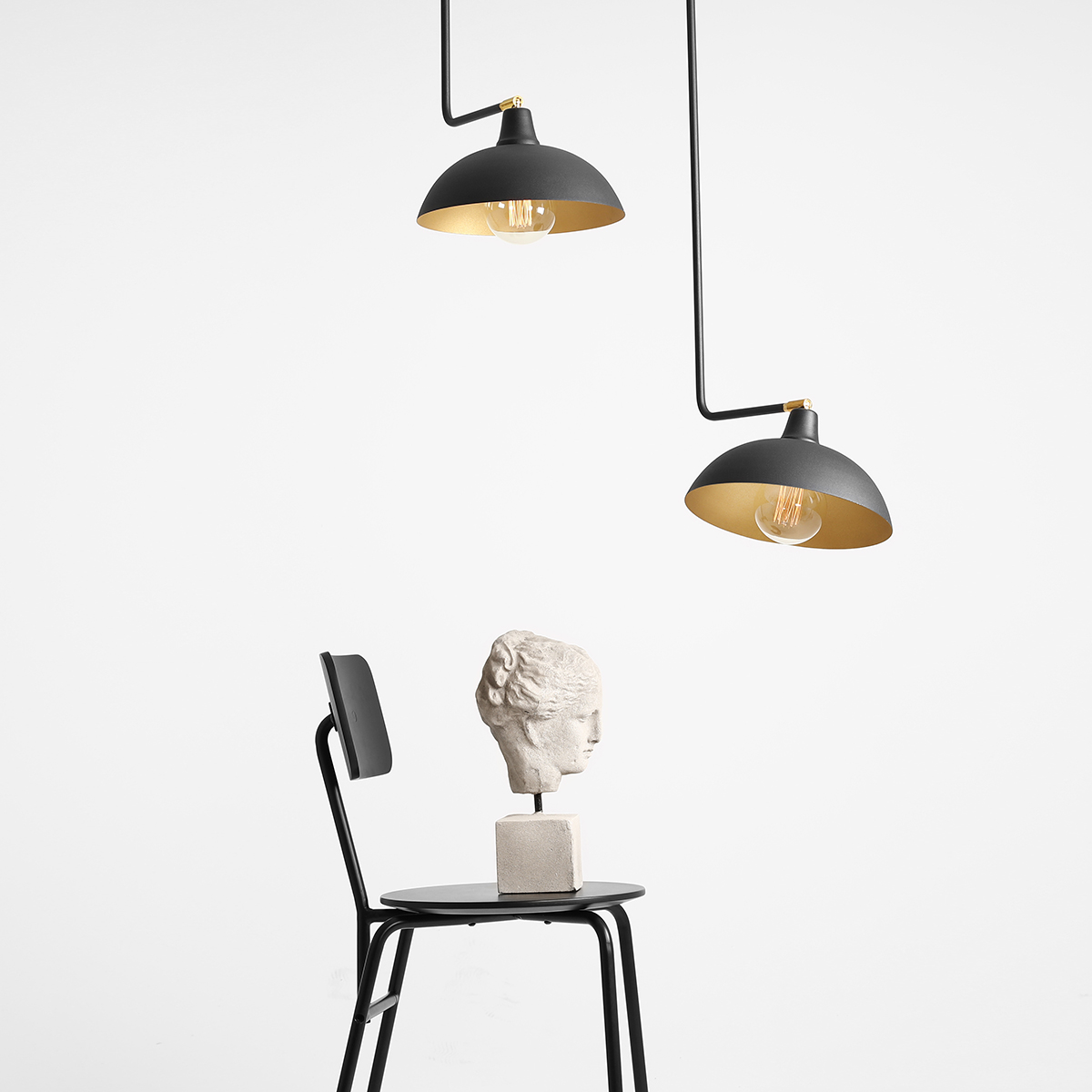 ESPACE LONG BLACK 1036G1_L Industrialny plafon - ALDEX - obrazek 3