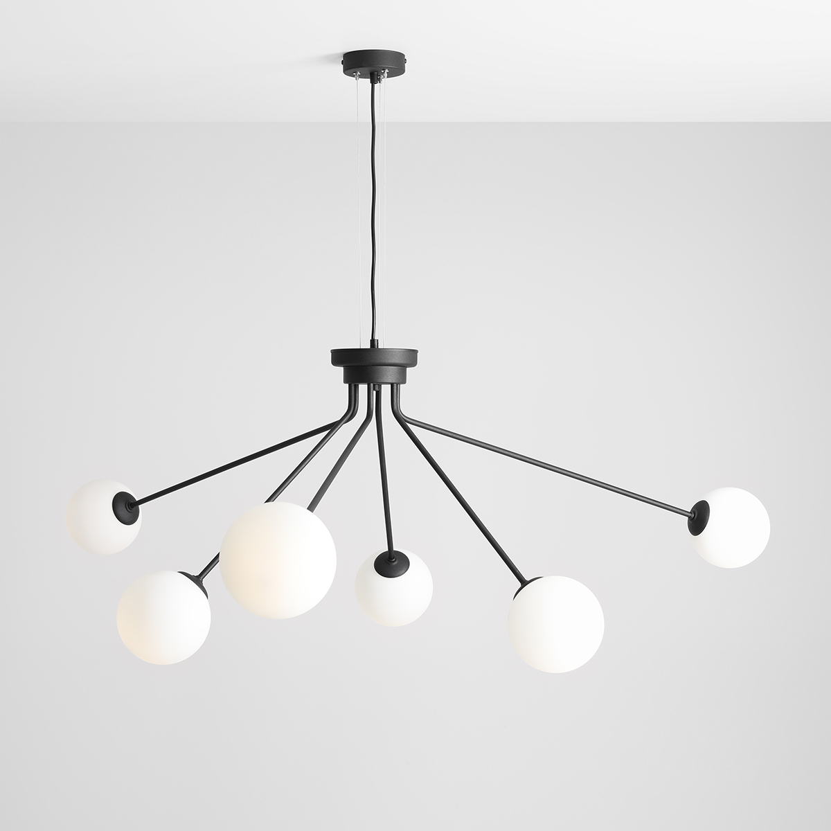 HOLM 6 BLACK 1082K1 Nowoczesna lampa wisząca- ALDEX