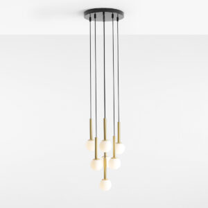 RIU 7 RING BLACK BRASS 1103T1 Elegancka lampa wisząca- ALDEX