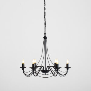 RÓŻA 6 BLACK 397K1 Klasyczny żyrandol- ALDEX