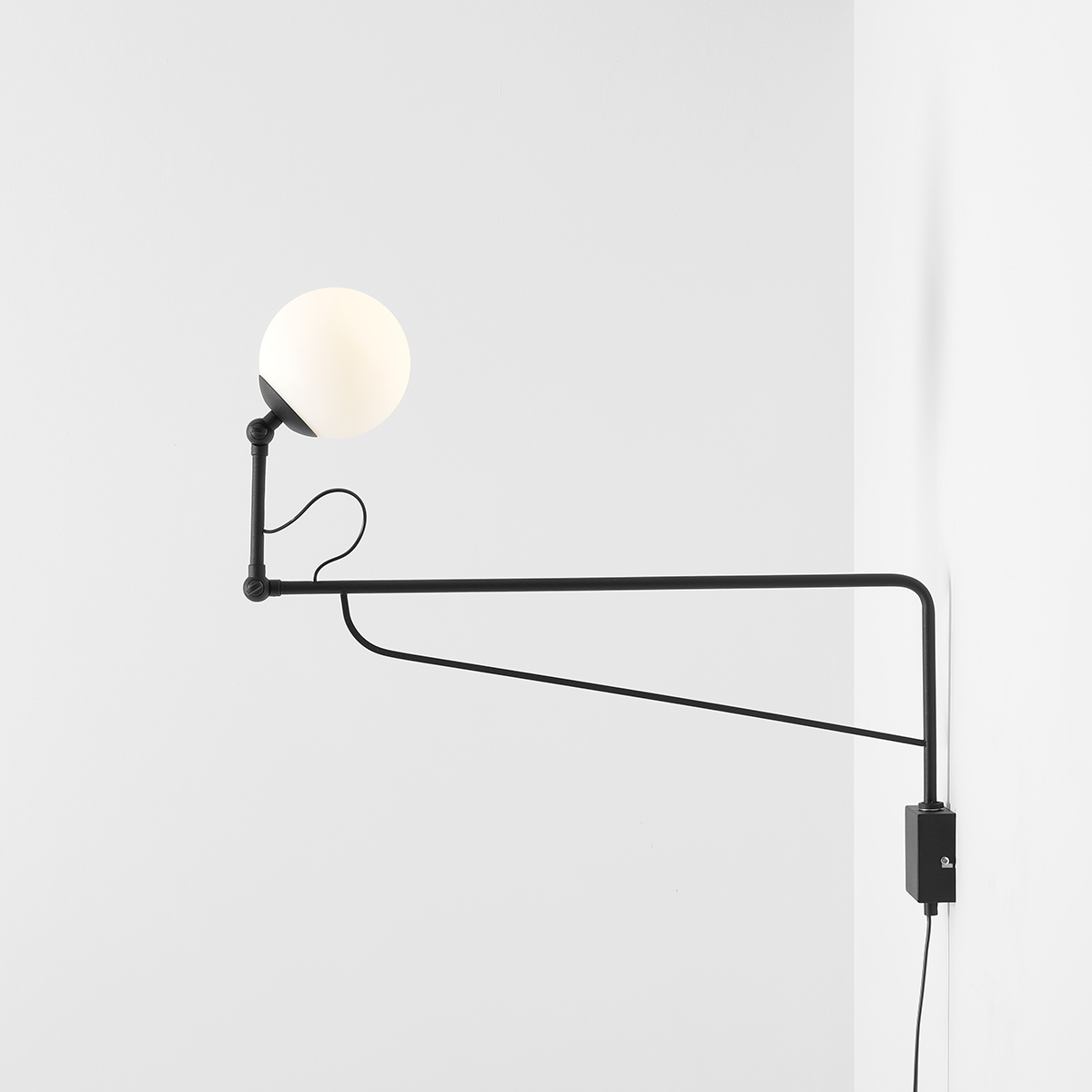 SOHO GLASS WALL LONG BLACK 1105C1_D Nowoczesna lampa ścienna - ALDEX - obrazek 2