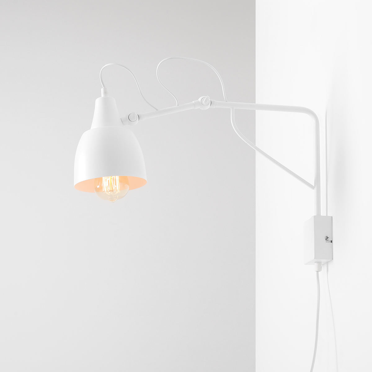 SOHO WALL SHORT WHITE 1002C_M Kinkiet na krótkim wysięgniku - ALDEX - obrazek 4