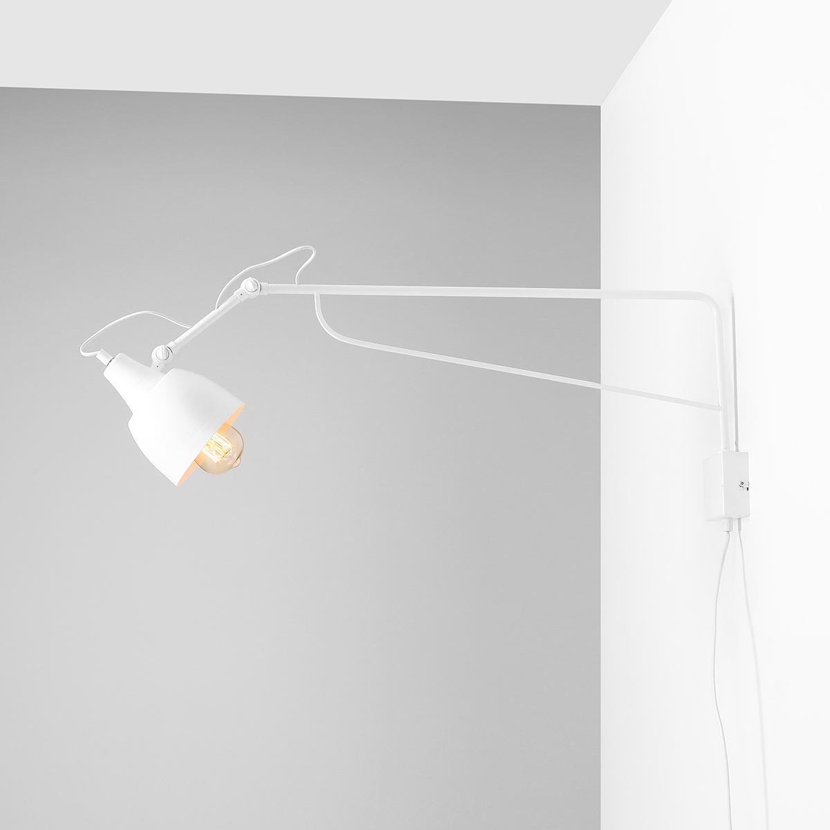 SOHO WALL LONG WHITE 1002C_D Kinkiet na długim wysięgniku - ALDEX