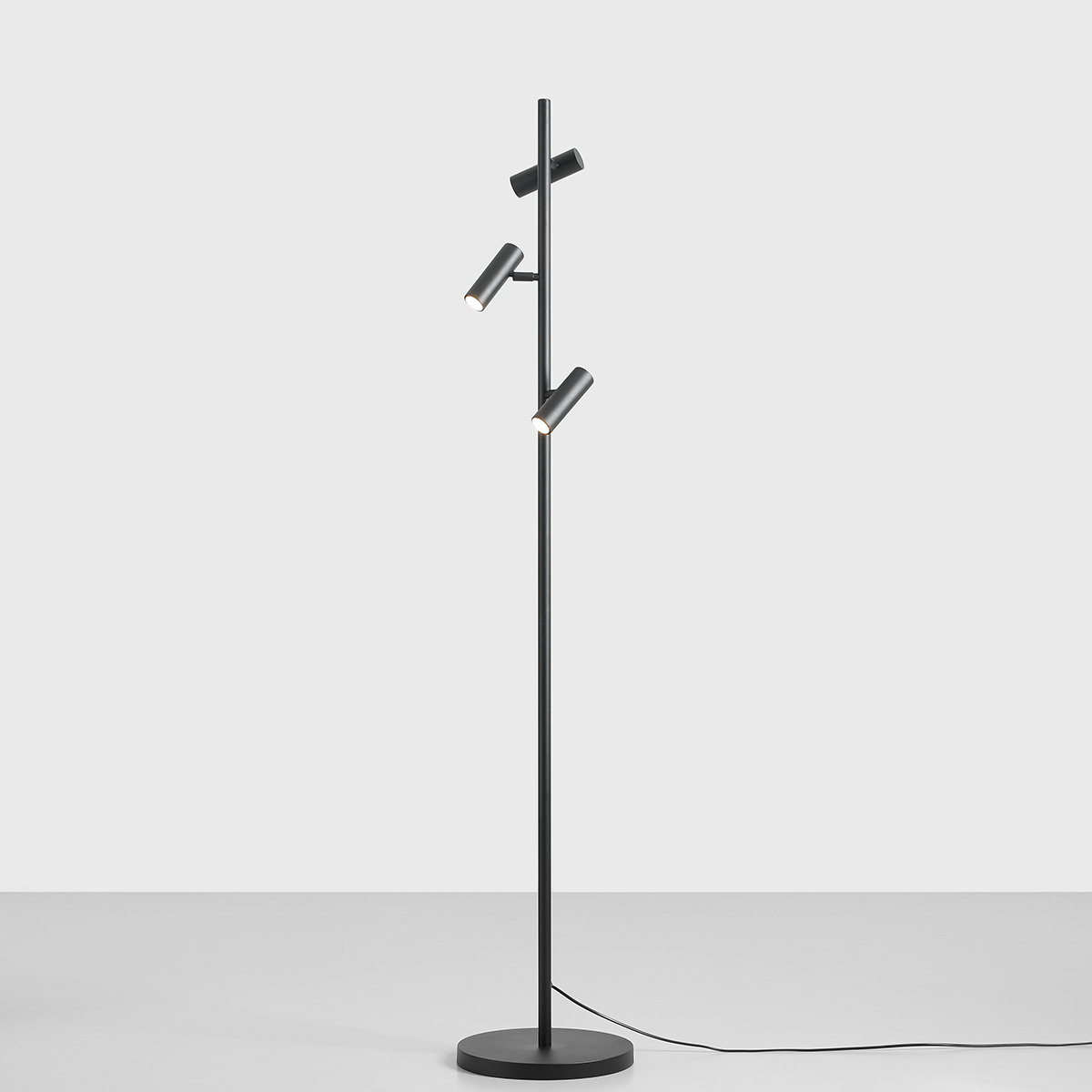 TREVO FLOOR ALL BLACK 1104A1 Nowoczesna lampa stojąca - ALDEX