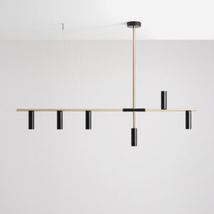 TREVO 6 BLACK BRASS 1083K40 Designerska lampa wisząca- ALDEX