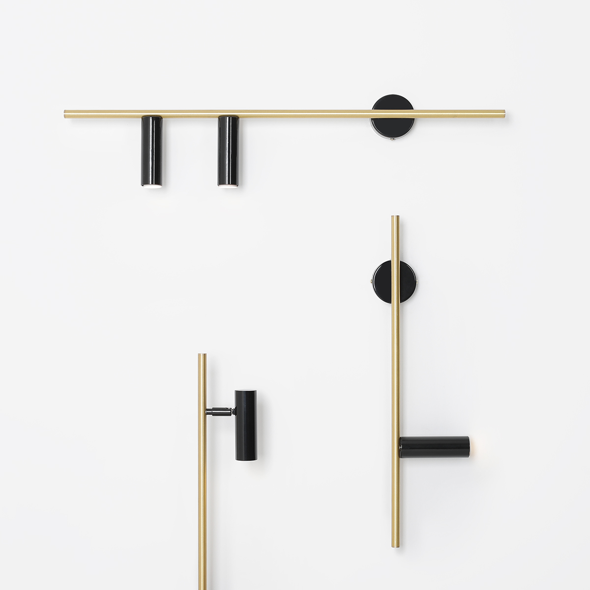 TREVO WALL 2 BLACK BRASS (left) 1083D40 Designerski kinkiet - ALDEX - obrazek 3