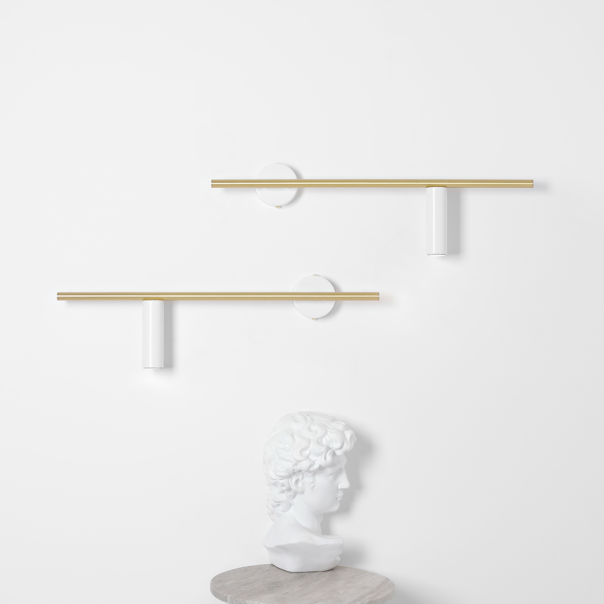 TREVO WALL WHITE BRASS (right) 1097C40_2 Designerski kinkiet - ALDEX - obrazek 4