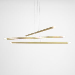 TUBO 6 BRASS 1072K40 Designerka lampa wisząca- ALDEX