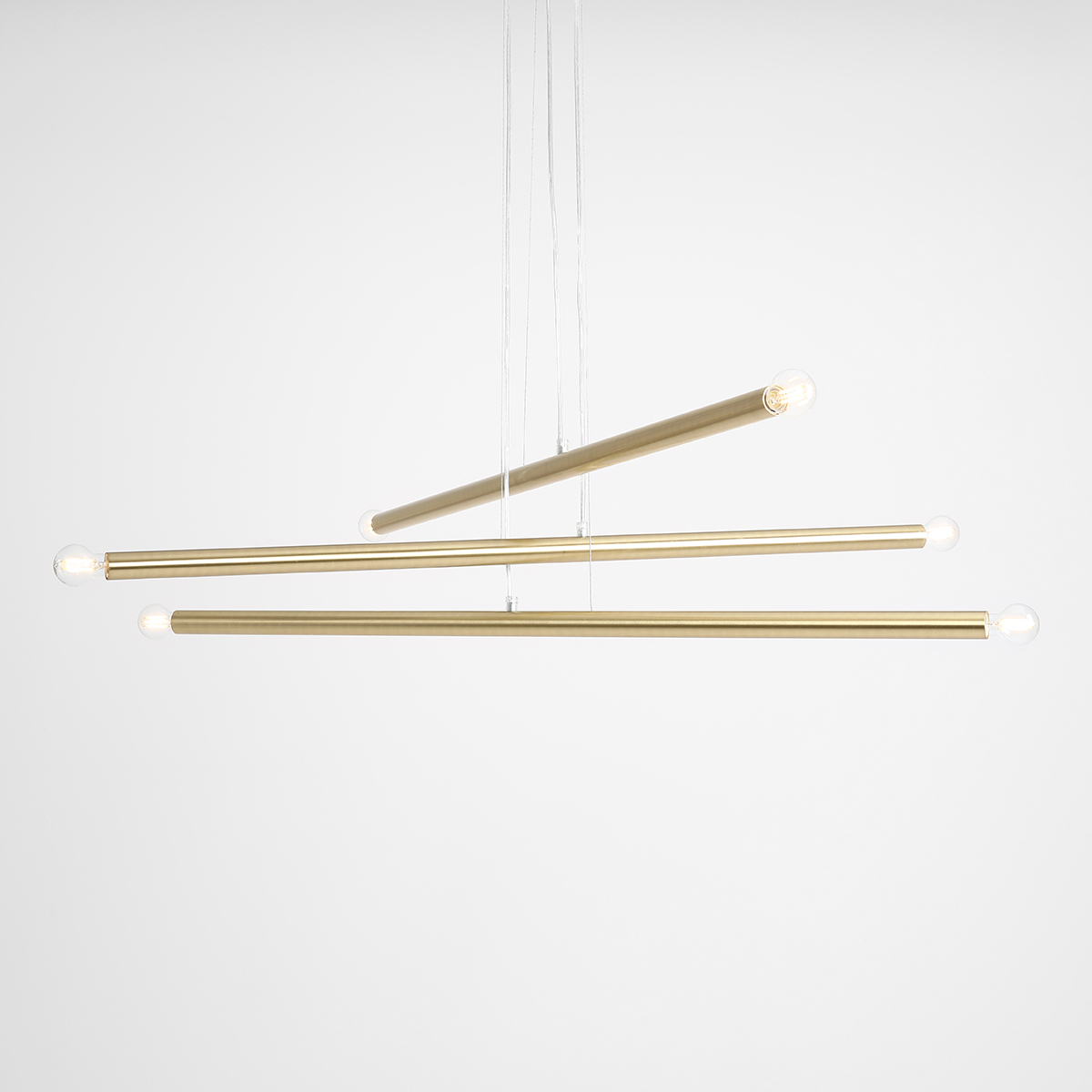 TUBO 6 BRASS 1072K40 Designerka lampa wisząca- ALDEX