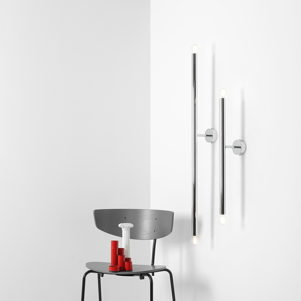 TUBO WALL CHROME L 1072D4_L Designerski kinkiet - ALDEX - obrazek 4