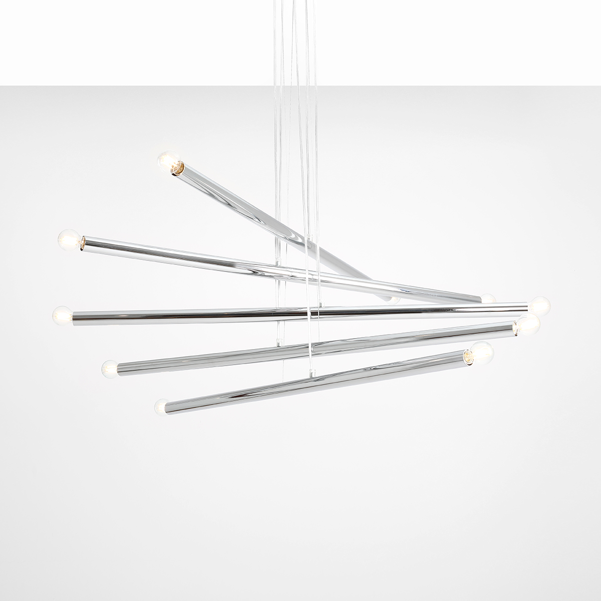 TUBO 10 CHROME 1072M4 Designerska lampa wisząca- ALDEX