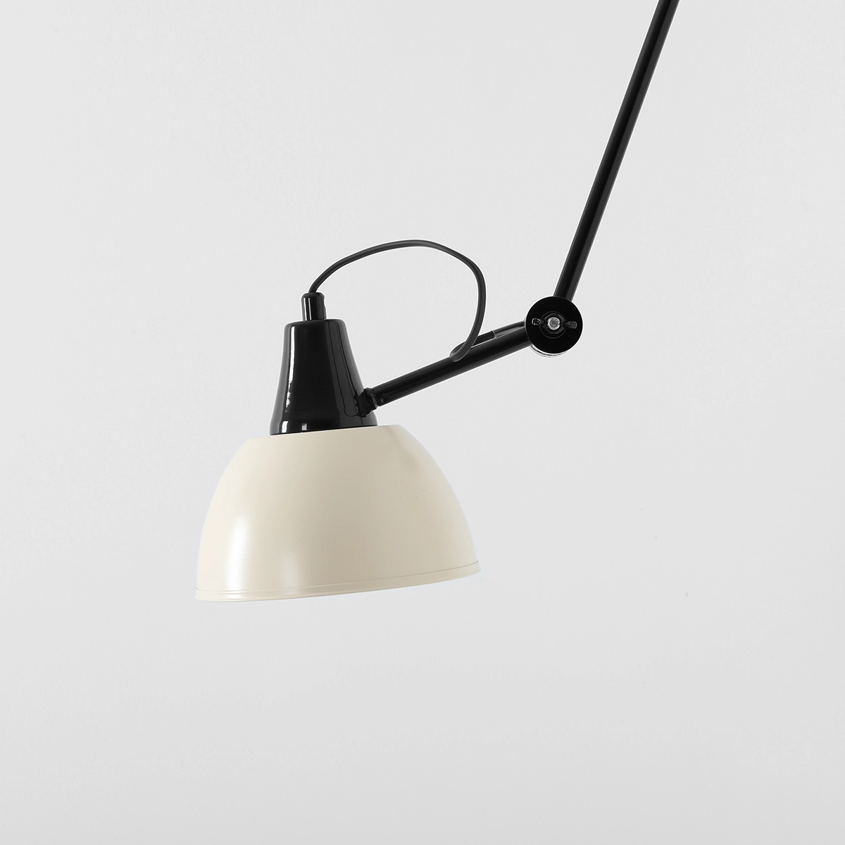 AIDA WALL BLACK GLOSS (CREAM) 1141C3_9 Nowoczesny kinkiet z kremowym kloszem - ALDEX - obrazek 3