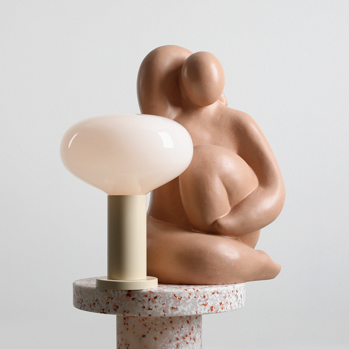 FLO TABLE CREAM M 7000B9_M Duża lampka stołowa - ALDEX - obrazek 4