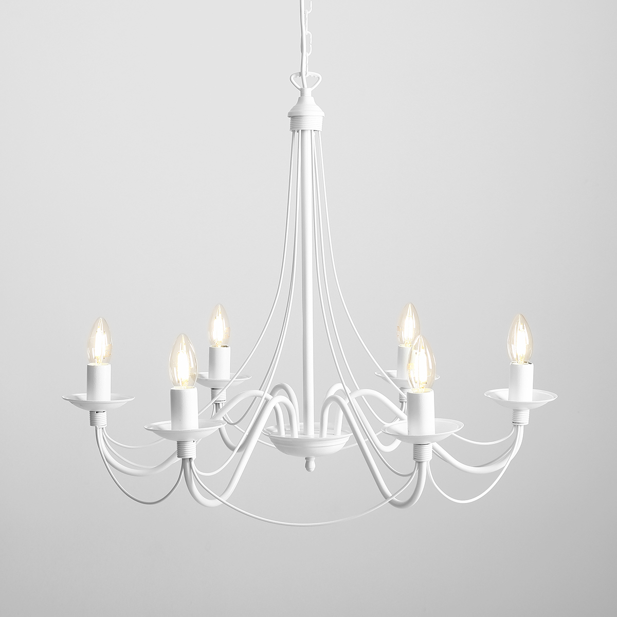 RÓŻA 6 WHITE 397K Klasyczny żyrandol- ALDEX