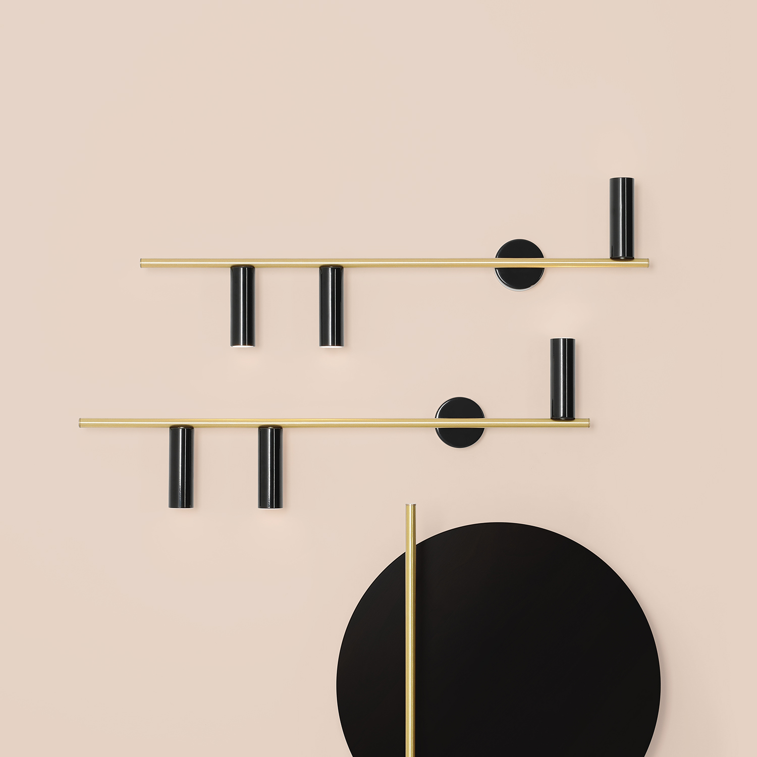 TREVO WALL 3 BLACK BRASS (left) 1083Y40 Designerski kinkiet - ALDEX - obrazek 4