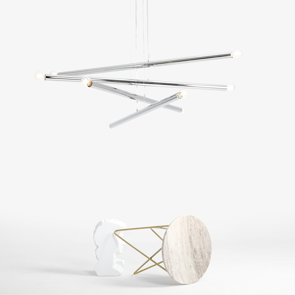 TUBO 8 CHROME 1072P4 Designerska lampa wisząca- ALDEX - obrazek 4