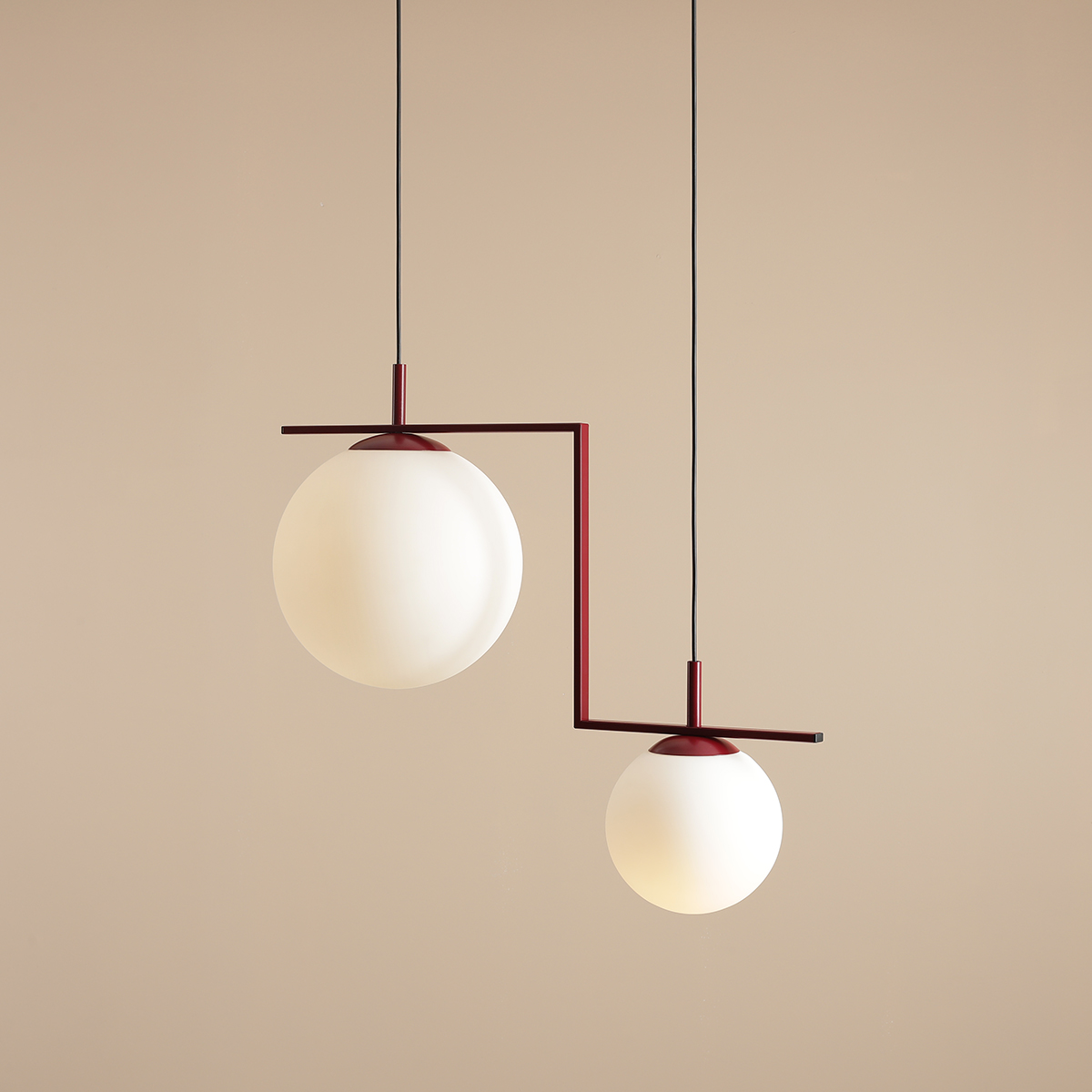 ZAC 2 RED WINE MATTE 1038H15_2 Nowoczesna lampa wisząca #colours - ALDEX