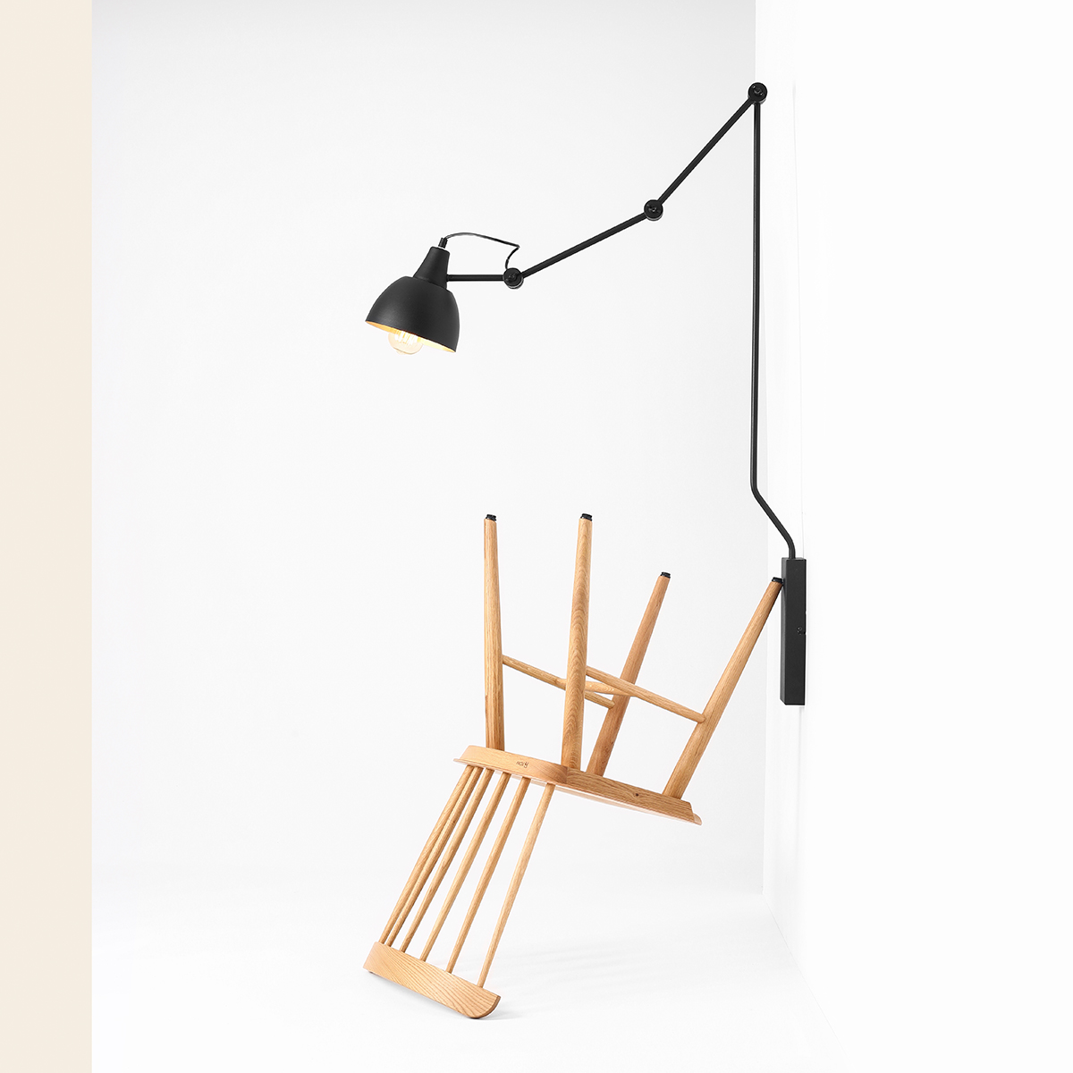 AIDA WALL LONG BLACK GOLD 843C1 Designerski kinkiet - ALDEX - obrazek 4