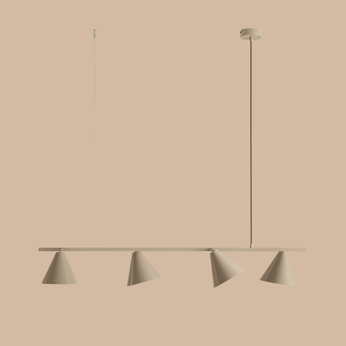 FORM 4 BEIGE 1108L17 Nowoczesna lampa wisząca - ALDEX