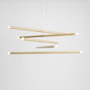 TUBO 10 BRASS 1072M40 Designerska lampa wisząca- ALDEX