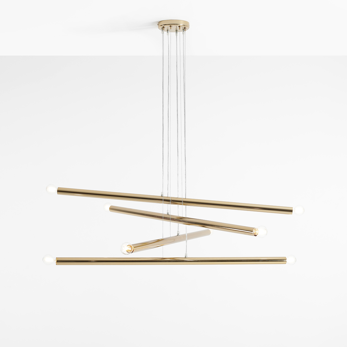 TUBO 8 GOLD 1072P30 Designerska lampa wisząca- ALDEX