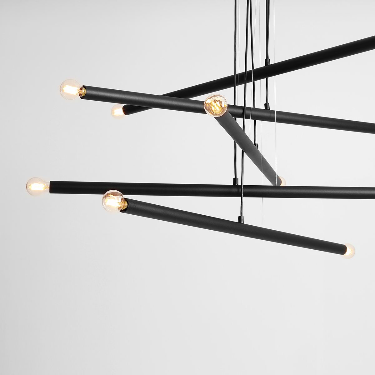 TUBO 10 BLACK 1072M1 Designerska lampa wisząca- ALDEX - obrazek 3