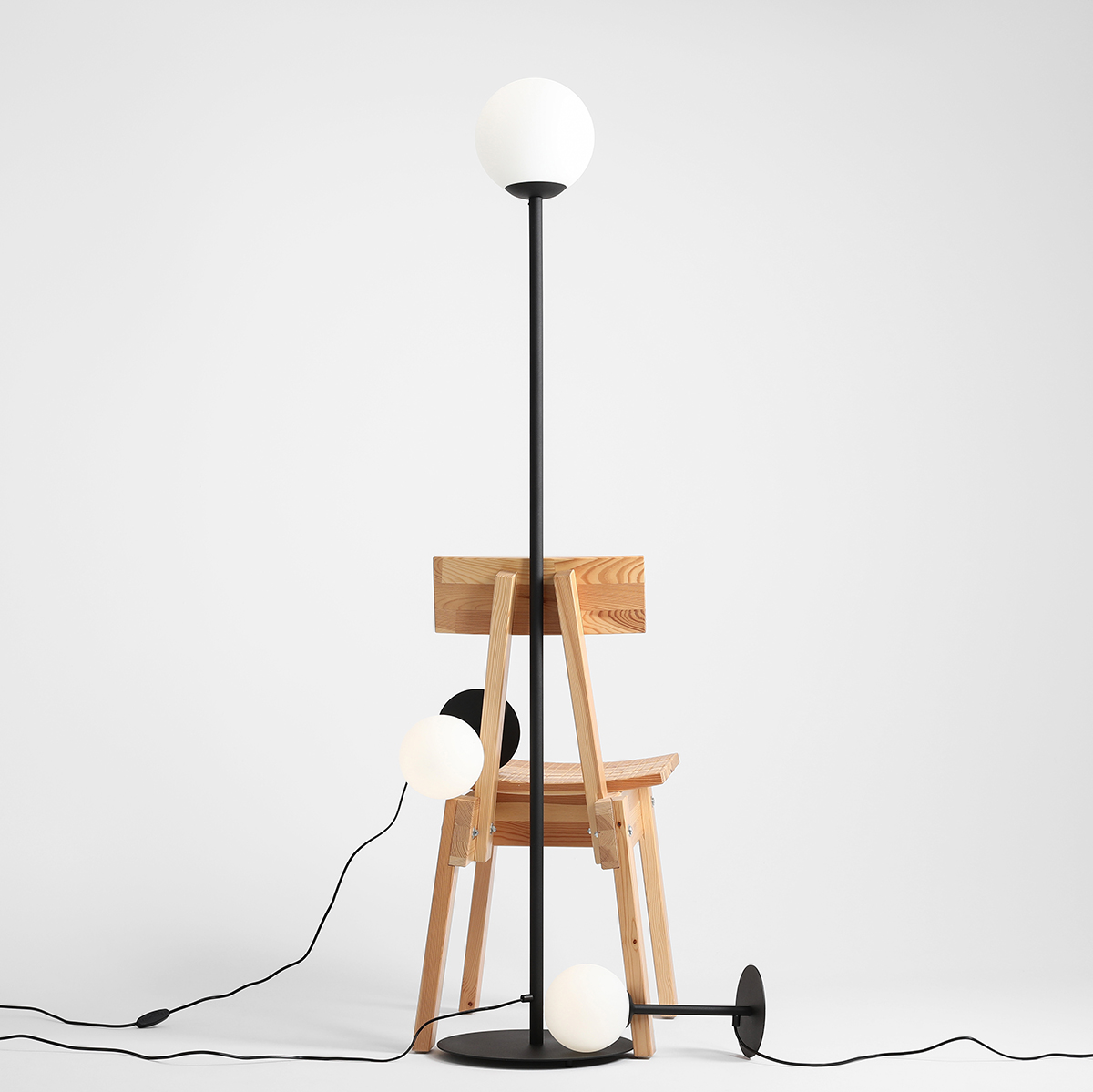 PINNE FLOOR BLACK 1080A1 Minimalistyczna lampa podłogowa - ALDEX - obrazek 4