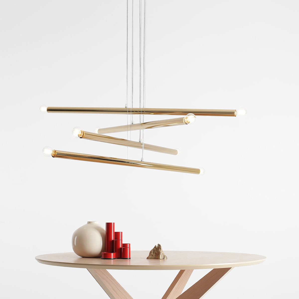 TUBO 8 GOLD 1072P30 Designerska lampa wisząca- ALDEX - obrazek 4