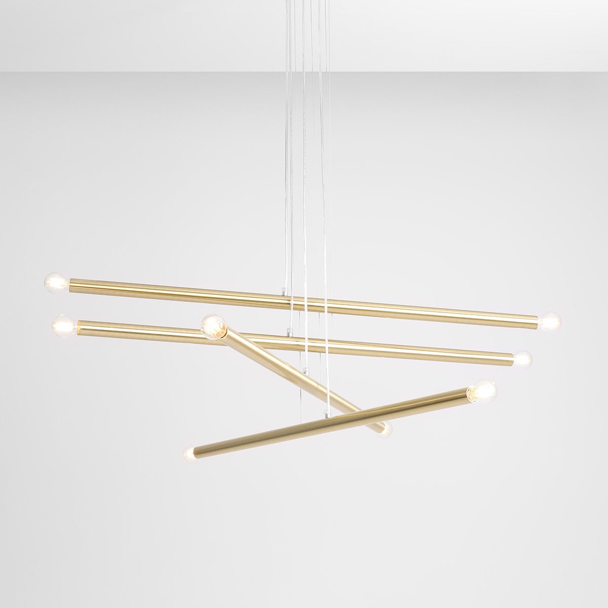 TUBO 8 BRASS 1072P40 Designerska lampa wisząca- ALDEX