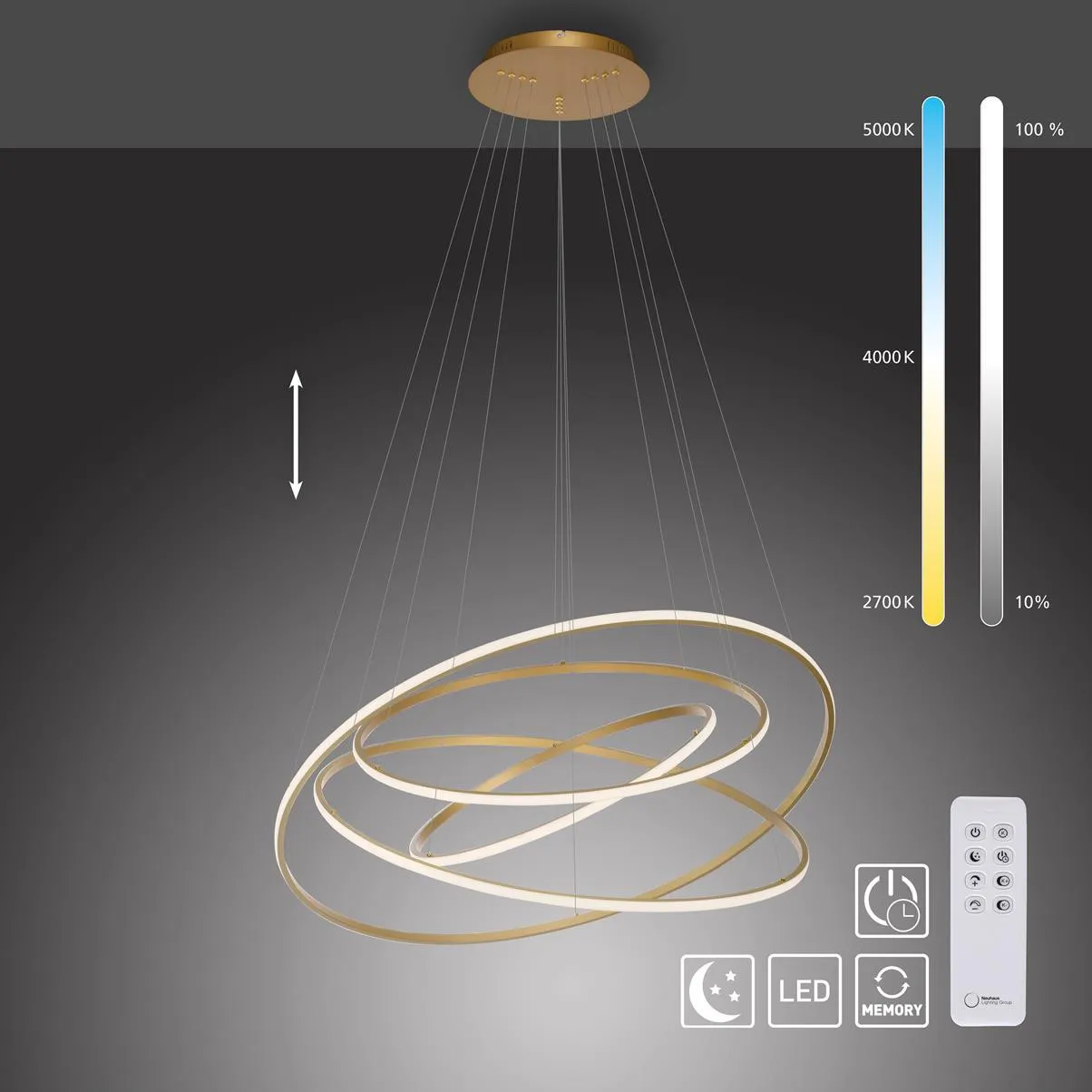 Lampa wisząca TESSARA 2124-60 - Paul Neuhaus - obrazek 4