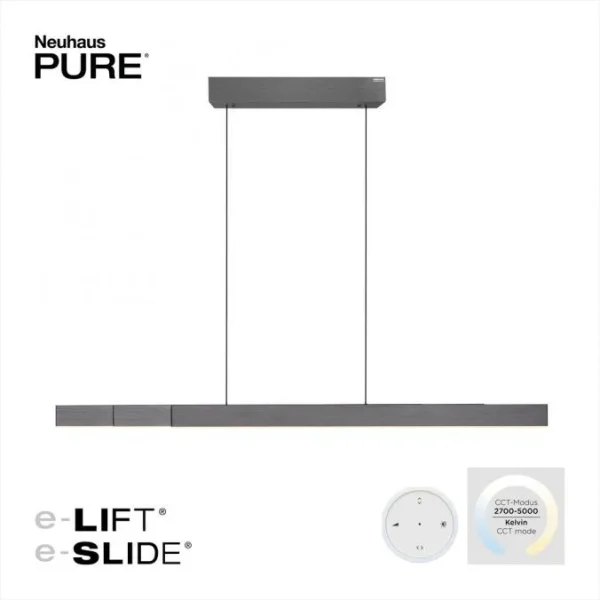 Lampa wisząca z funkcją windy LED PURE-MOTO-RISE 2545-15 - Paul Neuhaus